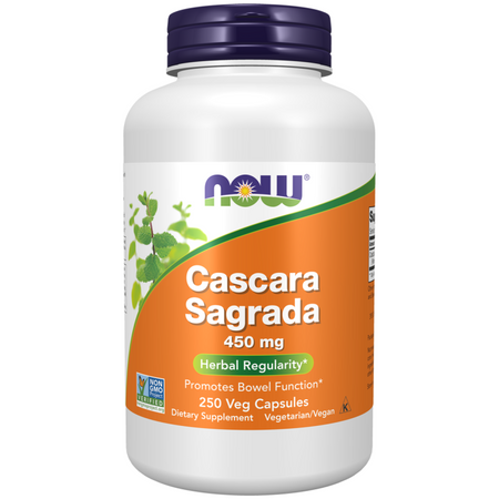 Now Foods Cascara Sagrada 450 mg 250 kapslí