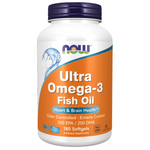 Now Foods Ultra Omega-3 Fish Oil (Bovine Gelatin) 180 kapslí