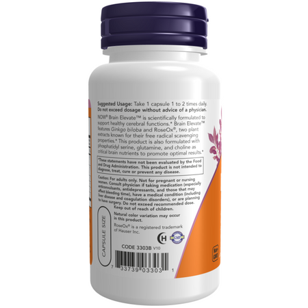 Now Foods Brain Elevate Formula 60 kapslí