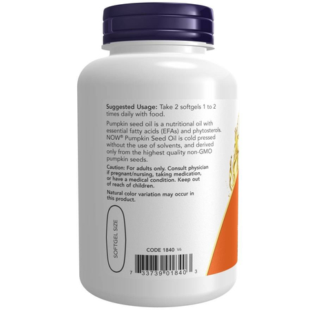 Now Foods Pumpkin Seed Oil 1000 mg 100 kapslí