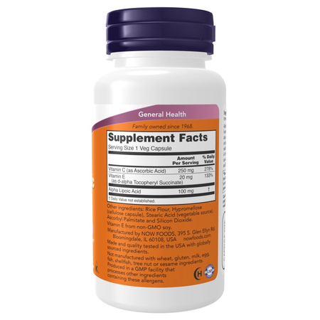 Now Foods Alpha Lipoic Acid 100 mg 60 kapslí