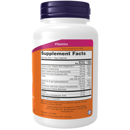 Now Foods Vitamin B-100 Complex 100 veg kapslí