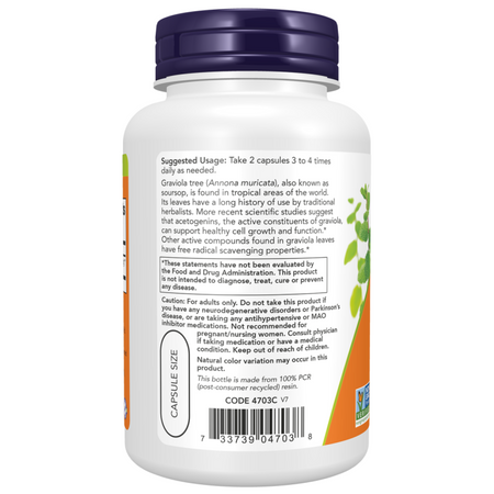 Now Foods Graviola 500 mg 100 kapslí