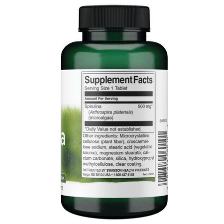 Swanson Spirulina 500 mg 180 tablet