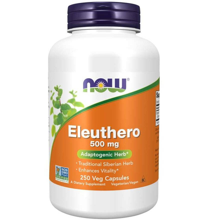 Now Foods Eleuthero 500 mg 250 kapslí