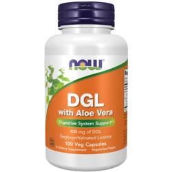 Now Foods DGL with Aloe Vera 400 mg 100 kapslí