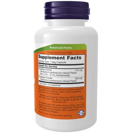 Now Foods Řimbaba (Feverfew) 100 kapslí