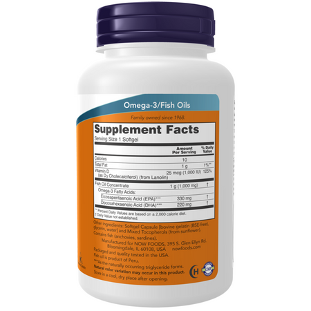 Now Foods Tri-3D Omega Fish Oil 90 kapslí