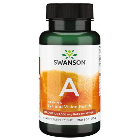 Swanson Vitamín A 10000 iu 250 kapslí