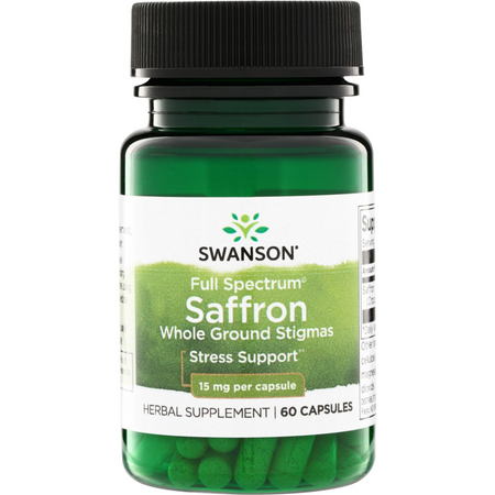 Swanson Šafrán (Saffron) 15 mg 60 kapslí