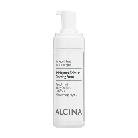 ALCINA For all skin types Cleansing Foam – čisticí pěna na obličej s panthenolem pro všechny typy pleti, 150 ml