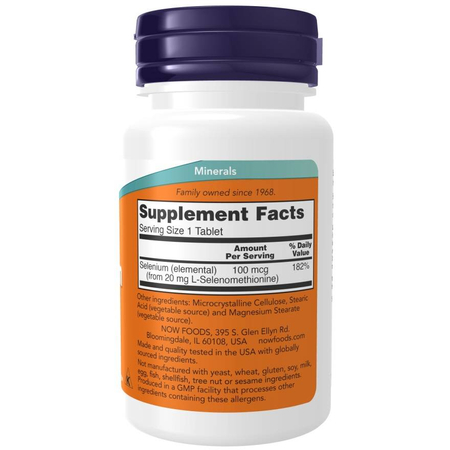Now Foods Selen 100 mcg 250 tablet