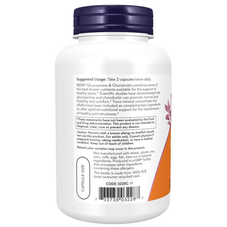 Now Foods Glukosamin, Chondroitin a Trace Minerals 240 veg kapslí