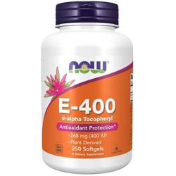 Now Foods Vitamin E-400 D-Alpha Tocopheryl 250 kapslí