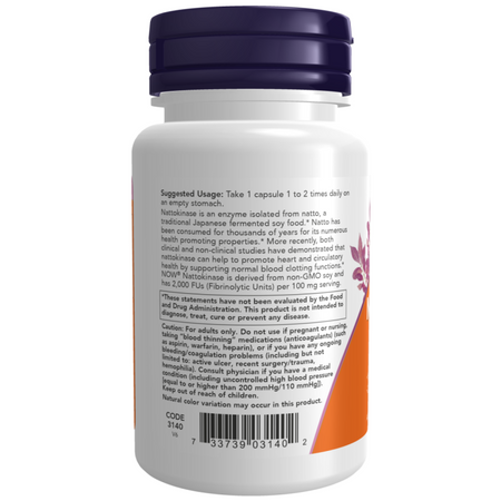 Now Foods Nattokinase 100 mg 120 kapslí