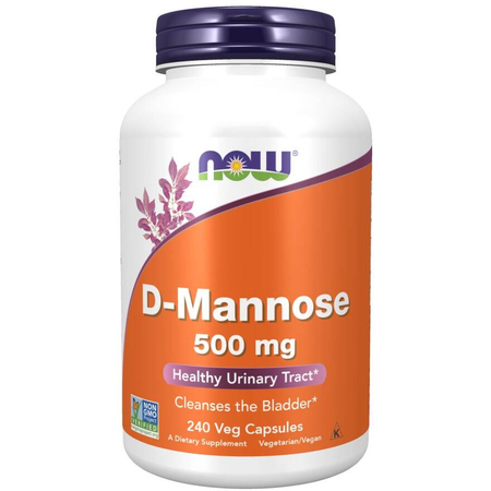 Now Foods D-Mannose Urinary Support 500 mg 240 kapslí