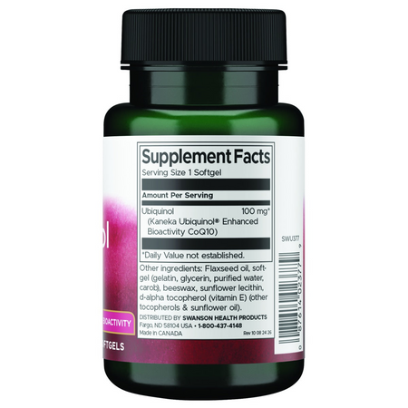 Swanson Ubiquinol Koenzym Q10 100 mg 60 kapslí