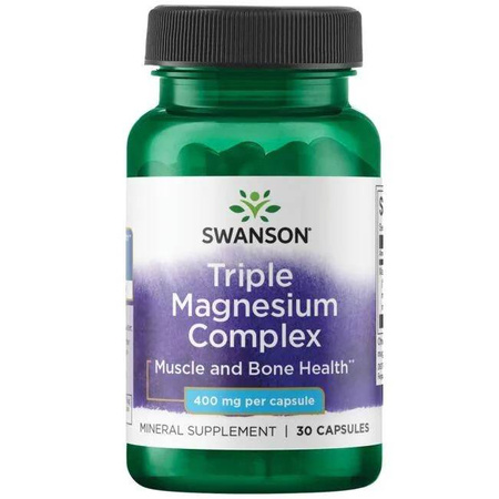 Swanson Triple Magnézium Complex 400 mg 30 kapslí