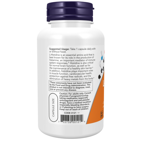 Now Foods L-Histidine 600 mg 60 kapslí