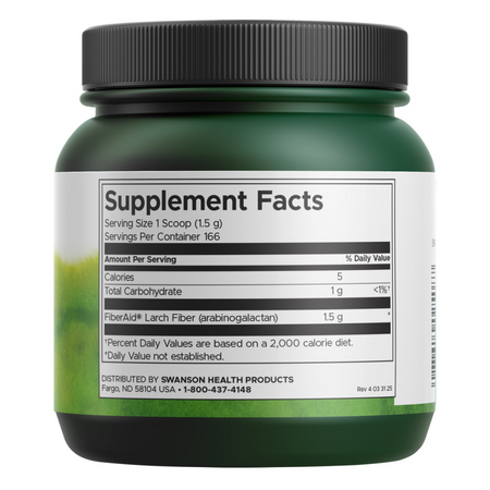 Swanson FiberAid Arabinogalaktan Pudr 250 g
