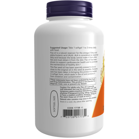Now Foods LFlax Oil 1000 mg Vegan Formula 120 kapslí