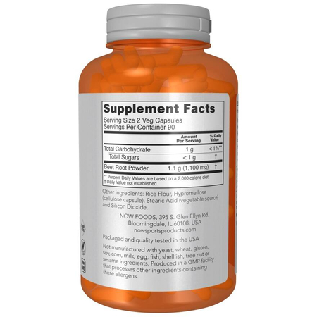 Now Foods Beet Root 180 veg kapslí