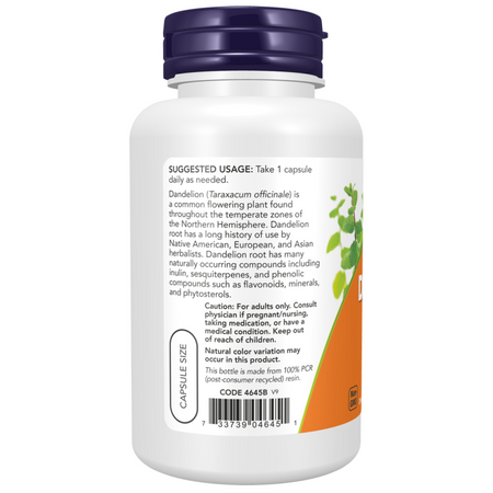 Now Foods Dandelion Root 500 mg 100 kapslí