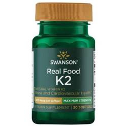 Swanson Vitamín K2 MK7 200 mcg 30 kapslí