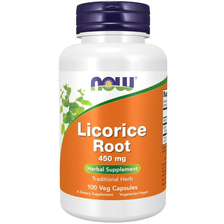 Now Foods Licorice Root 450 mg 100 kapslí