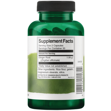Swanson Zázvor (Ginger Root) 540 mg 100 kapslí