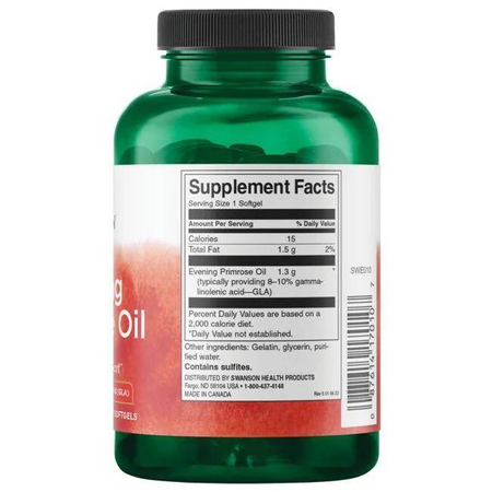 Swanson Pupalkový Olej (Evening Primrose Oil) 1300 mg 100 kapslí