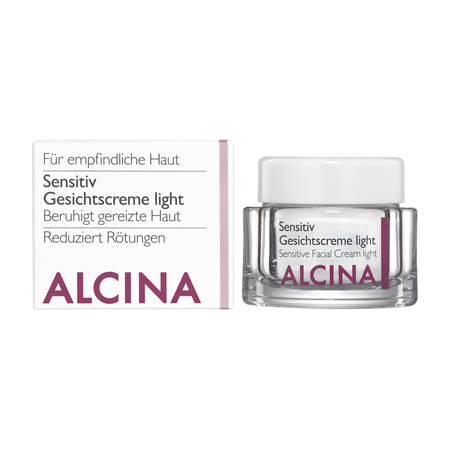 ALCINA For sensitive skin Sensitive Facial Cream Light – zklidňující pleťový krém (light) pro citlivou pleť, 50 ml