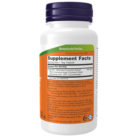 Now Foods CurcuBrain 400 mg 50 kapslí