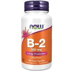 Now Foods Vitamín B2 (Riboflavin) 100 mg 100 kapslí