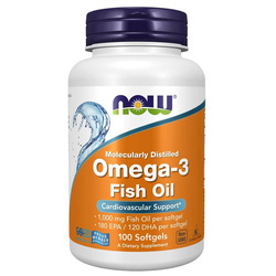 Now Foods Omega-3 Fish Oil Molecularly Distilled 100 kapslí