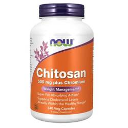 Now Foods Chitosan 500 mg plus Chromium 240 kapslí