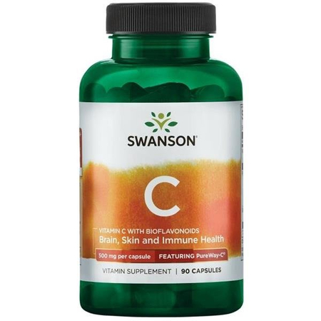 Swanson Vitamín C 500 mg PureWay-C 90 kapslí