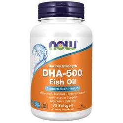 Now Foods DHA-500 Fish Oil Double Strength 90 kapslí