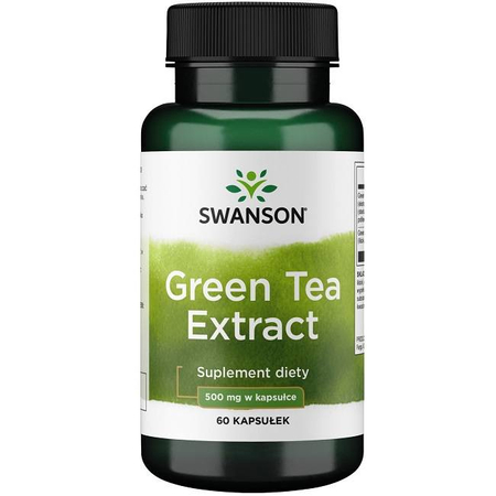 Swanson Zelený čaj (Green Tea) Extract 500 mg 60 kapslí