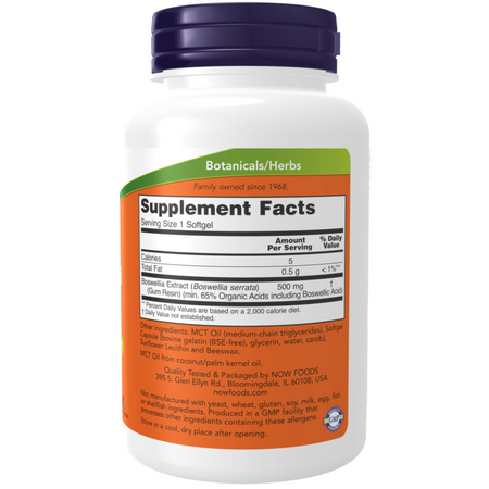 Now Foods Boswellia Extract 500 mg 90 kapslí