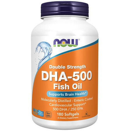 Now Foods DHA-500 Fish Oil Double Strength 180 kapslí