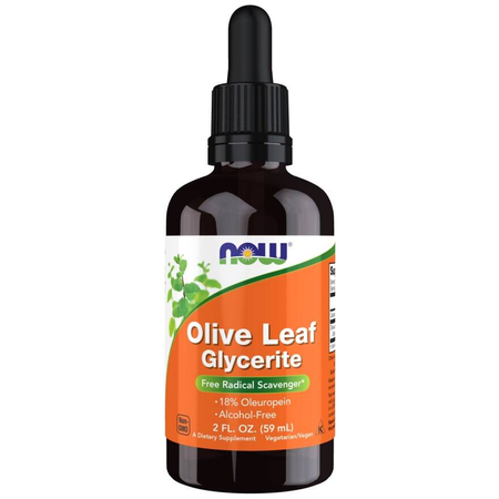 Now Foods Olive Leaf Glycerite 18% Liquid 59 ml kapky