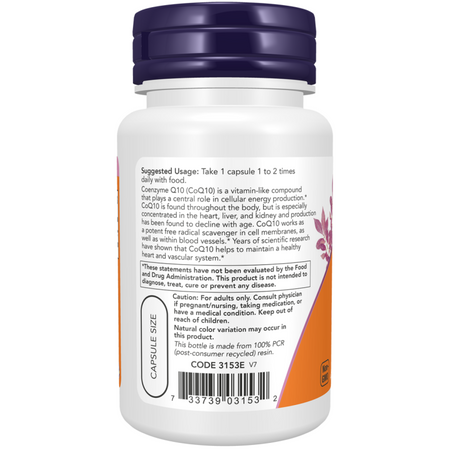 Now Foods Koenzym Q10 60 mg 180 kapslí
