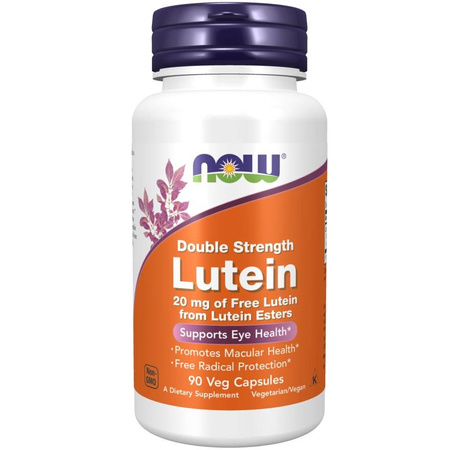 Now Foods Lutein 20 mg Double Strength 90 kapslí