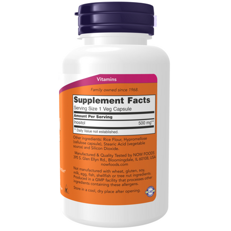 Now Foods Inositol 500 mg 100 veg kapslí