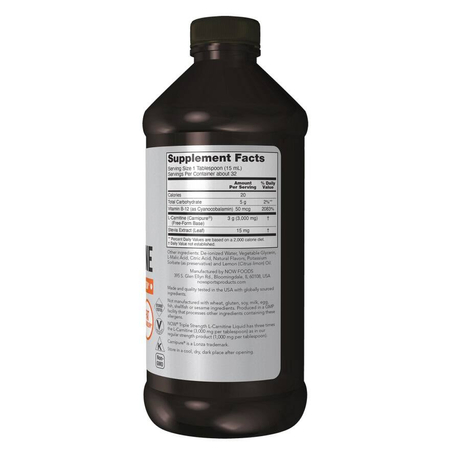 Now Foods L-Carnitine, Triple Strength Liquid 473 ml