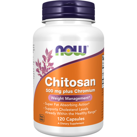 Now Foods Chitosan 500 mg plus Chromium 120 kapslí
