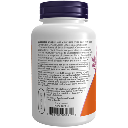 Now Foods Beta-Sitosterol Plant Sterols 180 kapslí