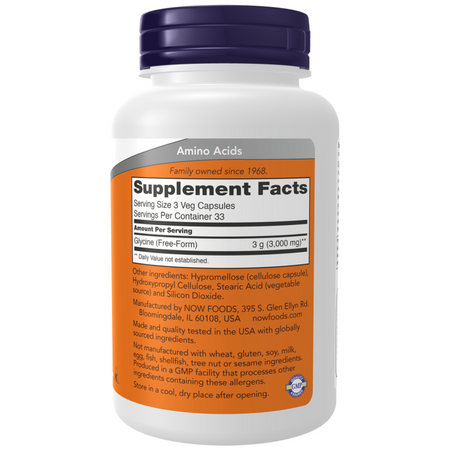 Now Foods Glycine 1000 mg 250 veg kapslí