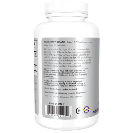 Now Foods D-Ribose Powder 454 g